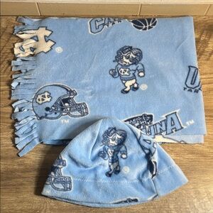 Homemade Tar-heels Scarf and Beanie Set